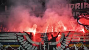 Des supporters de la Roumanie