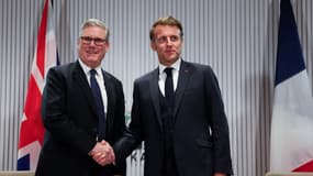 Le président de la République française Emmanuel Macron et le Premier ministre britannique Keir Starmer lors du dernier sommet de l'Otan.