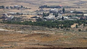 Vue d'une partie du secteur du plateau du Golan occupé par les Israéliens. 