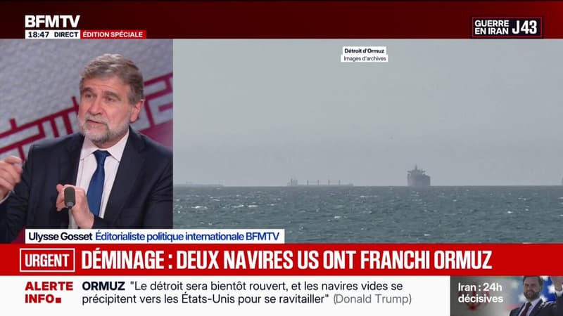 Selon l'armée américaine, deux navires de la marine américaine ont franchi le détroit d'Ormuz dans une opération de déminage