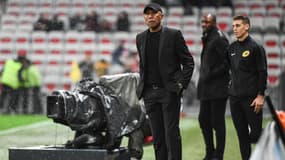 Antoine Kombouaré lors du match Nice-Toulouse, à l'Allianz Riviera le 21 décembre 2019