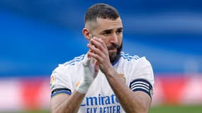 Karim Benzema avec le Real Madrid, à 23 janvier 2022
