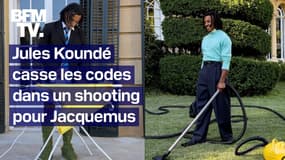 Mode: le footballeur des Bleus Jules Koundé casse les codes dans la nouvelle campagne de Jacquemus 