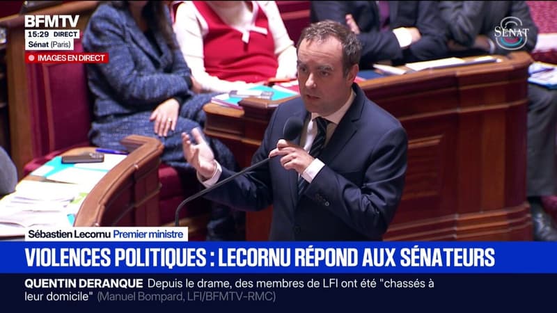Violences politiques: "Ma boussole est simple; c'est de refuser la violence d'où qu'elle vienne", répond Sébastien Lecornu aux députés