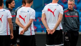 Ottmar Hitzfeld et ses joueurs