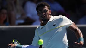 Arthur Fils lors de sa défaite en demi-finales du tournoi d'Auckland contre le Chilien Alejandro Tabilo (6-2, 7-5), le 12 janvier 2024
