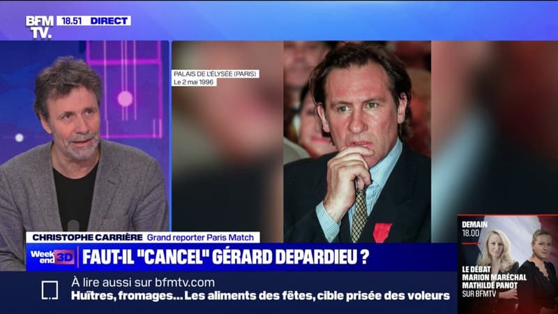 Christophe Carrière, au sujet de Gérard Depardieu: Il m'attrape les parties intimes dans un ascenseur en rigolant, sur trois étages
