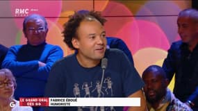 #GrandOral - "Mon travail n'est pas de parler au premier degré, c'est de parler avec dérision. Les humoristes ne sont pas des politiques !" @fabriceeboue #GGRMC