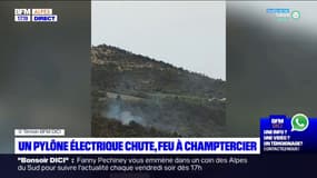 Alpes-de-Haute-Provence: un départ de feu causé par la chute d'un pylône électrique à Champtercier