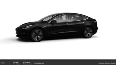 La Model 3 à 35.000 dollars sera forcément noire, avec des sièges à réglages manuels et un système de navigation simplifiée.