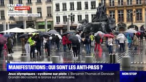 Les opposants au pass sanitaire rassemblés à Lyon malgré la pluie