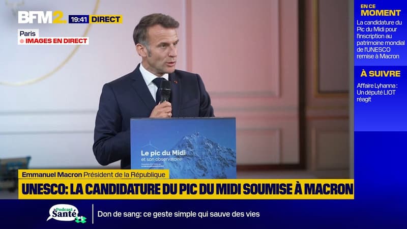 "Il marie patrimoine naturel, humain et scientifique": Emmanuel Macron vante les atouts du Pic du Midi pour son inscription à l'UNESCO