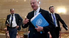 L'émissaire de l'ONU pour la Syrie, Staffan de Mistura, le 24 janvier 2017 à Astana, au Kazakhstan