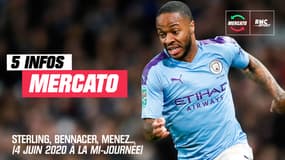 Sterling, Bennacer, Menez... Les 5 infos mercato du 4 juin à la mi-journée