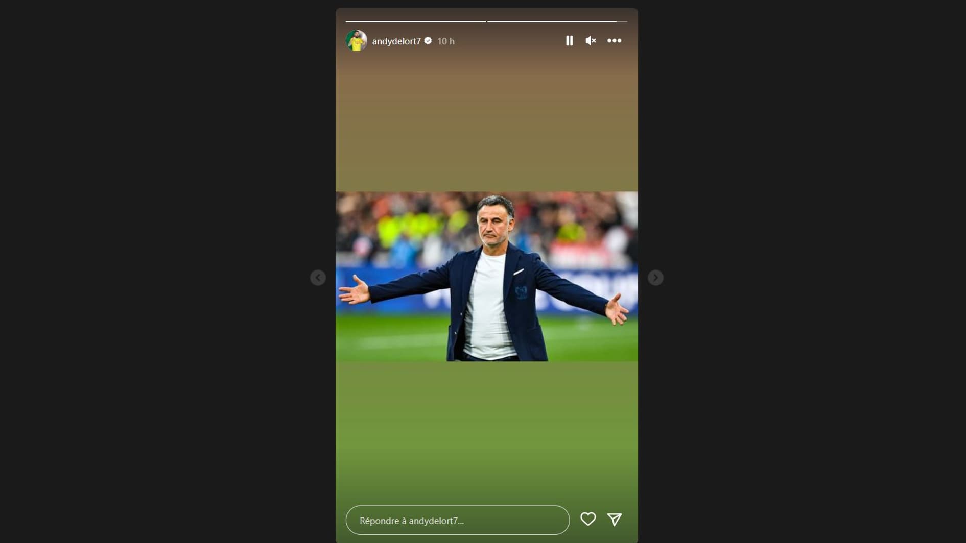 Le message d'Andy Delort pour Christophe Galtier sur Instagram 