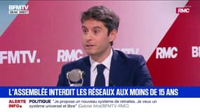 "Je crois que j'étais l'un des premiers à dire qu'il fallait interdire les réseaux aux moins de 15 ans", déclare Gabriel Attal, secrétaire général du parti “Renaissance”