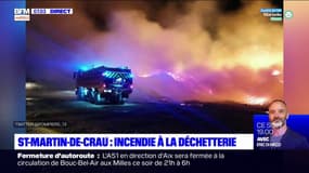 St-Martin-De-Crau: incendie à la déchetterie, 50 pompiers sur place