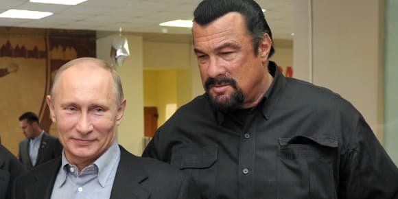 Steven Seagal and Vladimir Putin.