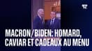  Du homard, du caviar et des cadeaux: Emmanuel Macron et Joe Biden mettent les petits plats dans les grands pour leur rencontre