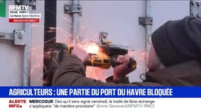 "Si on veut contrôler, on n'a pas le choix": des agriculteurs installent un barrage filtrant au port du Havre pour dénoncer l'accord UE-Mercosur