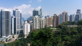 Vue lointaine de Hong Kong