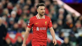 Le Portugais Diogo Jota avec Liverpool contre le PSG en Ligue des champions, le 11 mars 2025