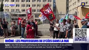 Rhône : les professeurs de lycées dans la rue