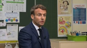 Emmanuel Macron à Poissy. 