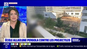 Marseille: l'école Allar monte une pergola contre les projecticles