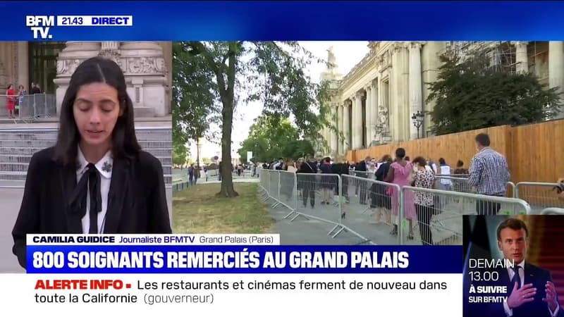 Covid-19: 800 soignants sont reçus ce lundi soir au Grand Palais pour être remerciés