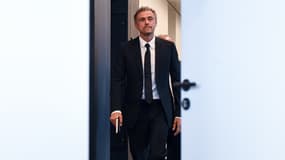 Luis Enrique lors de sa présentation au PSG, le 05/07/2023
