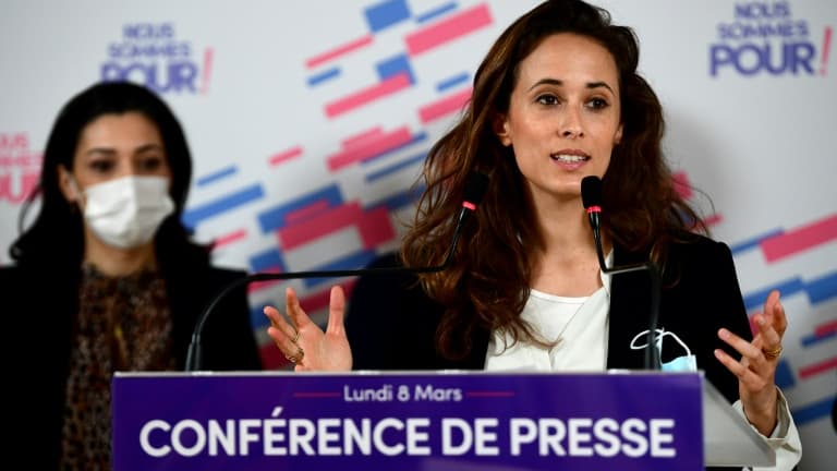 La secrétaire générale du groupe des députés Insoumis Clémence Guetté le 8 mars 2021 à Paris