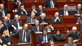 Les rangs des députés UMP dans l'hémicycle de l'Assemblée nationale, en février 2013.