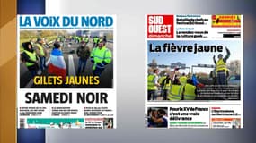 Unes de la Voix du Nord et de Sud Ouest du 18 novembre 2018