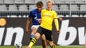 Jean-Clair Todibo au duel avec Julian Brandt lors du match Dortmund-Schalke, le 16 mai 2020
