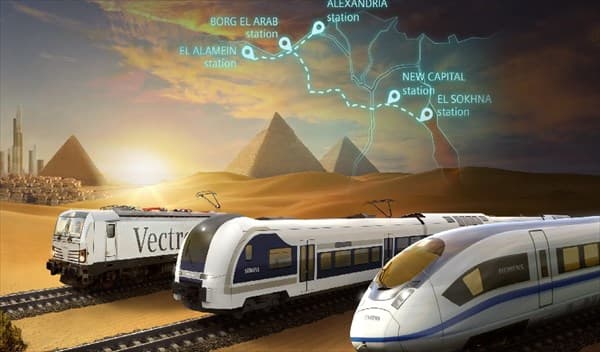 La ligne à grande vitesse en Egypte La ligne à grande vitesse en Egypte