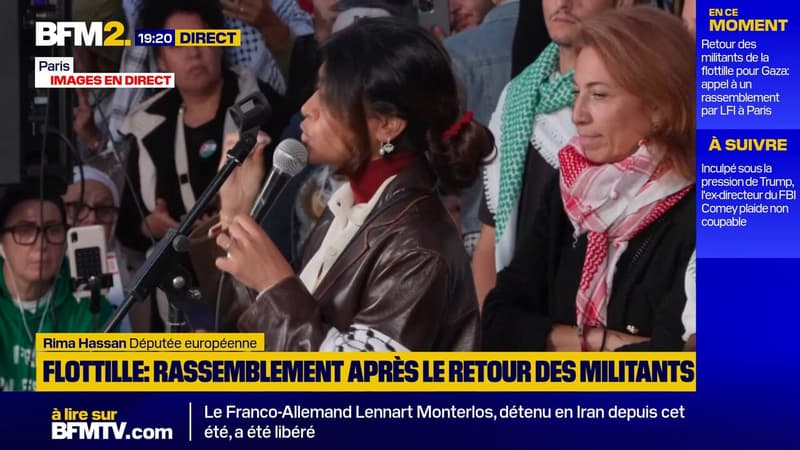 Flottille humanitaire vers Gaza: de retour en France, Rima Hassan (LFI) appelle à 