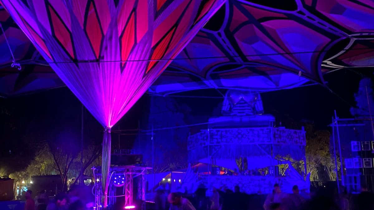 La rave party de Reïm le samedi 7 octobre 2023.
