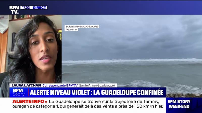 Ouragan Tammy en Guadeloupe: toute la population confinée jusqu'à nouvel ordre