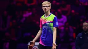 Le pongiste français Félix Lebrun lors d'un tournoi en novembre 2024
