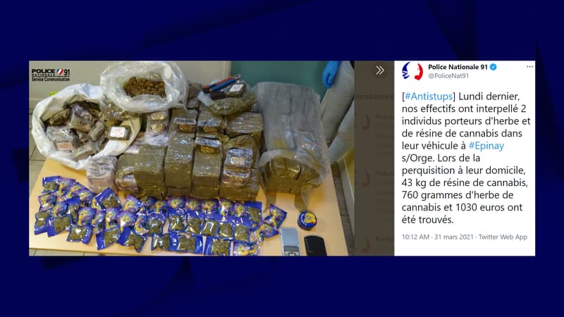 Une saisie importante de cannabis en Essonne 