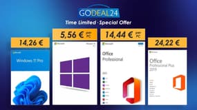 Obtenez Windows et Office version officielle et pas cher à partir de 5,5 euros !