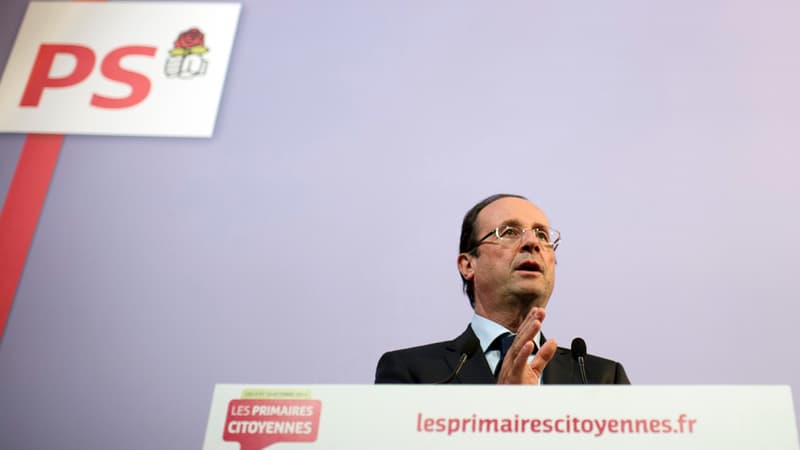 François Hollande le 19 octobre 2011 à Paris, lors d'une conférence de presse sur les primaires au PS.