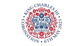 Emblème du couronnement du roi Charles III, prévu le 6 mai 2023.