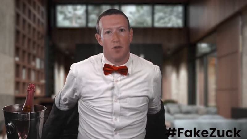 La séquence est un deepfake, une vidéo qui utilise l'intelligence artificielle pour faire croire que quelqu'un fait ou dit quelque chose qu'il n'a pas dit.