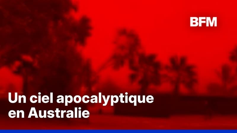 Australie: le ciel vire au rouge avant le passage du cyclone Narelle