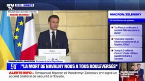 "La mort soudaine d'Alexeï Navalny nous a tous bouleversés" affirme Emmanuel Macron