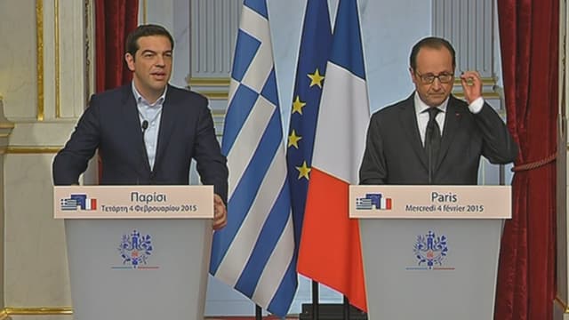 Alexis Tsipras et François Hollande ce mercredi 4 février