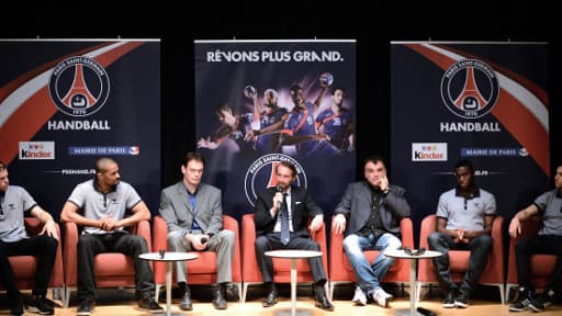 Hansen, Dinart, Gardent, Blanc, Martini, Honrubia et Abalo étaient tous réunis mardi pour présenter le projet du club de la capitale