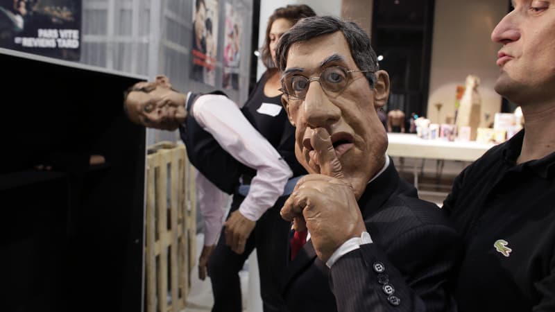 Les marionettes de Patrick Poivre d'Arvor et Silvester Stallone dans Les Guignols de l'info.